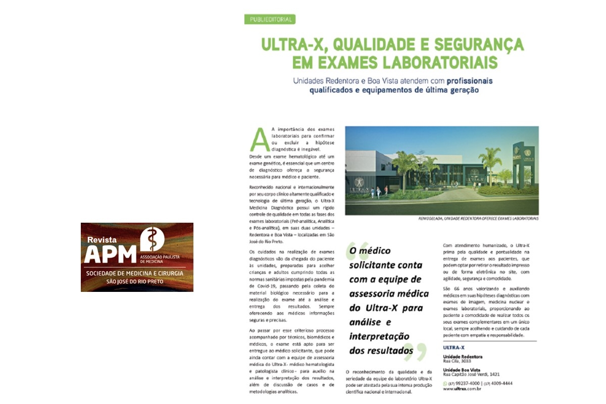 Ultra-X, qualidade e segurança em exames laboratoriais