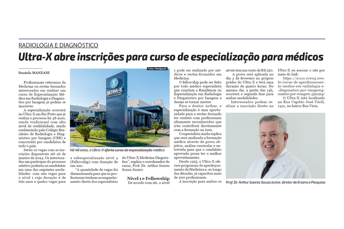 Abertas inscrições para curso de especialização para médicos